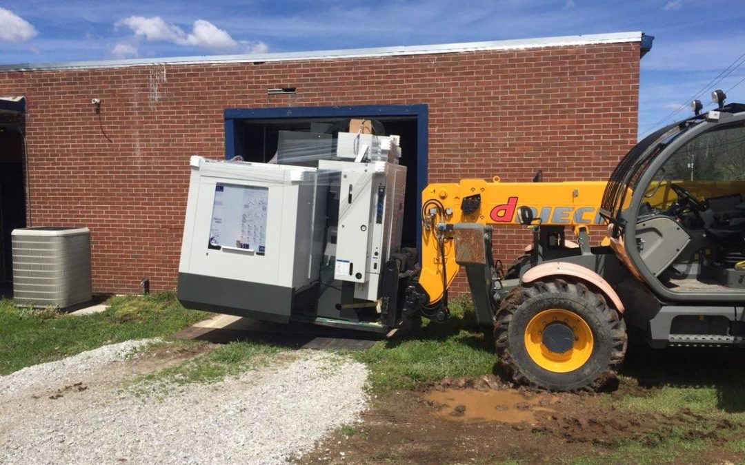 Rowe Transfer Inc., setup of Hass VM2 vertical milling machine move