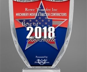 Rowe Transfer, Inc. Receives 2018 Best of Knoxville Award