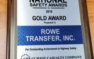 Rowe Transfer Awarded Gold National Safety Award