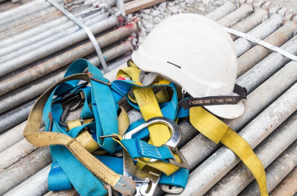 safety equipment that would be used by a rigging professional during a rigging job.