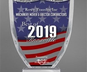 Rowe Transfer, Inc Receives 2019 Best of Knoxville Award for Third Consecutive Year