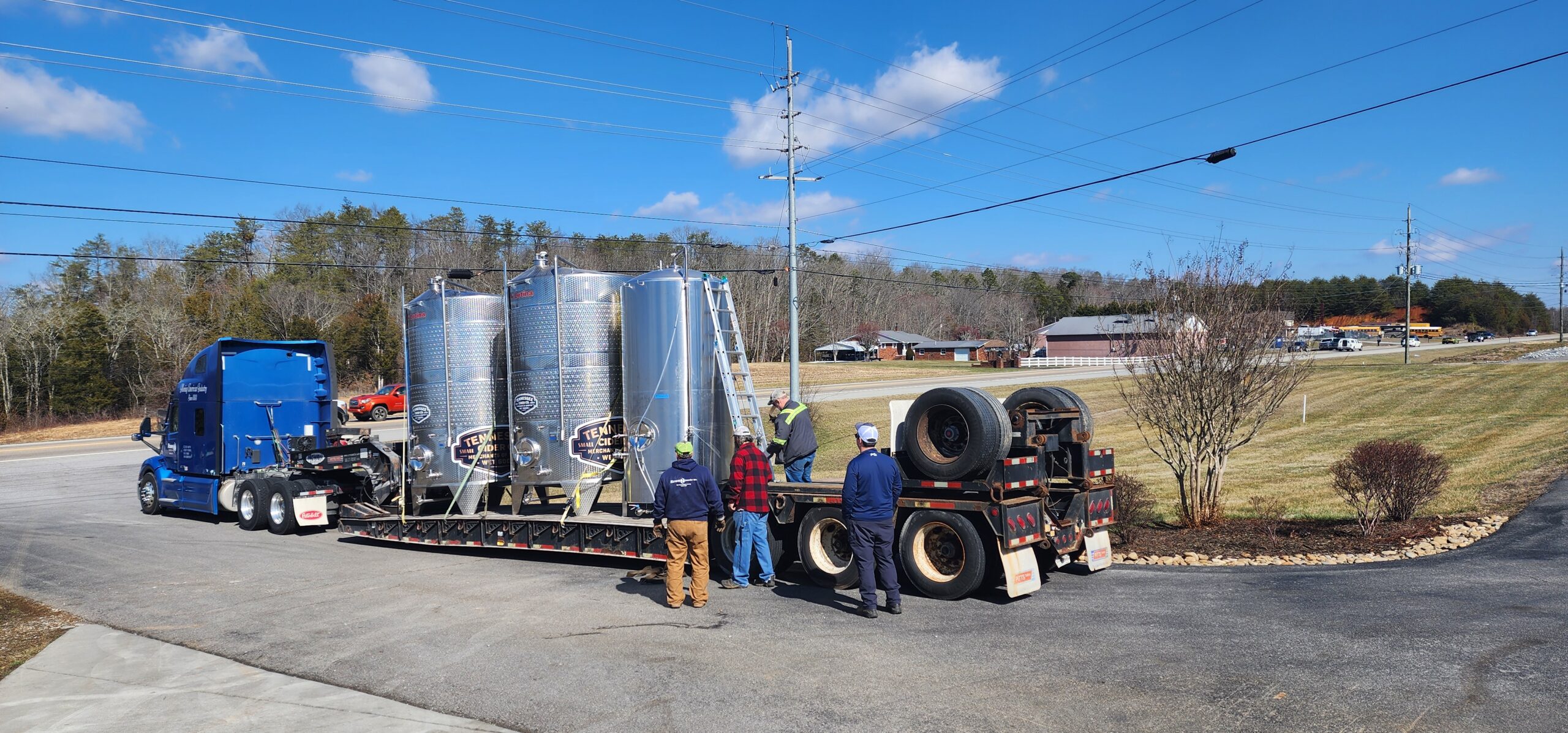 Large Transfer Vats Rowe Transfer Relocated Cider Vats for Tennessee Cider Company - Rowe ...